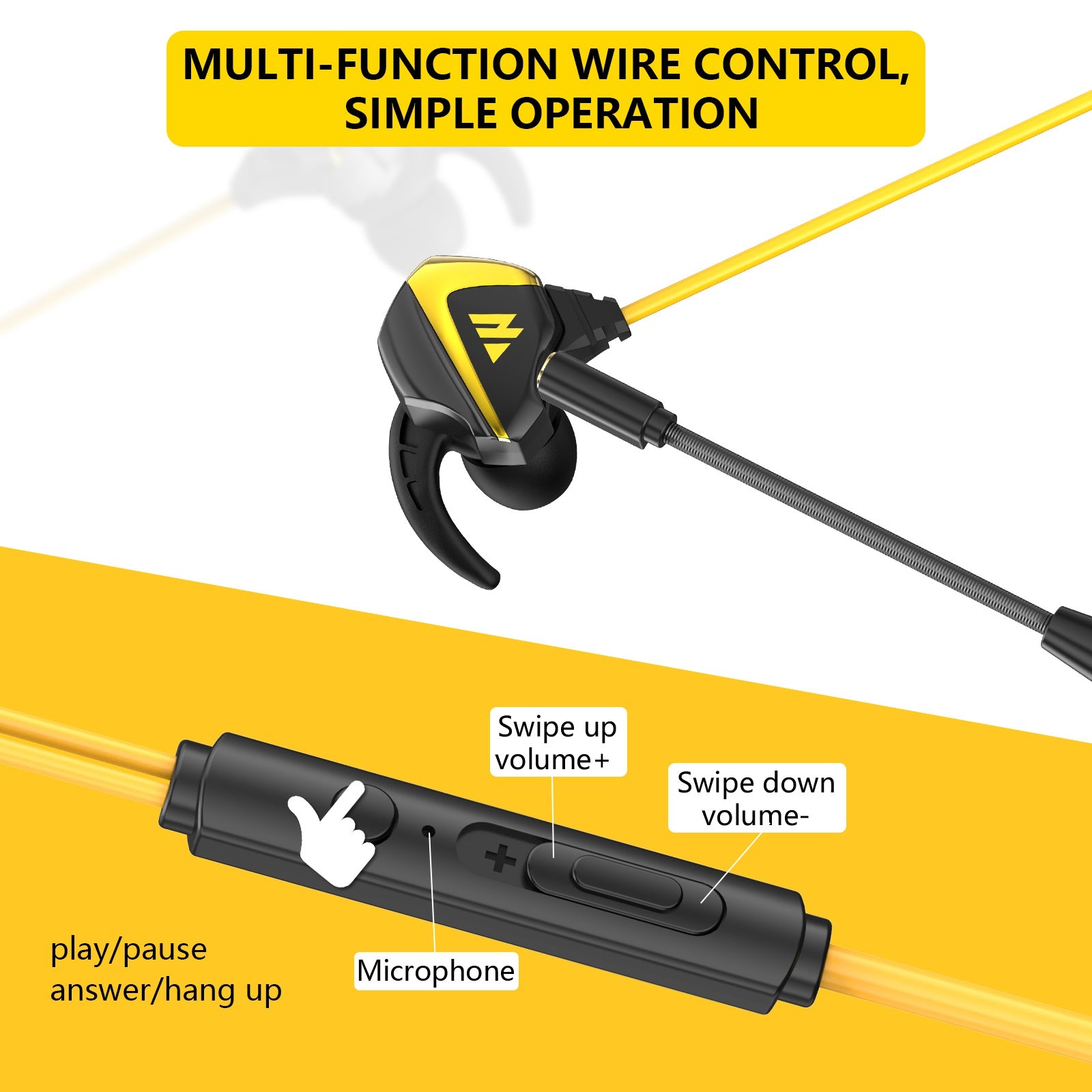 WINTORY M31 3.5mm Wired In-ear Earphone E-Sports Music Game Wire Control Headset with Detachable Microphone WINTORY M31 3.5mm Wired In-ear Earphone E-Sports Music Game Wire Control Headset with Detachable Microphone